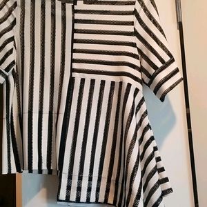 Mesh and Cotton Blouse